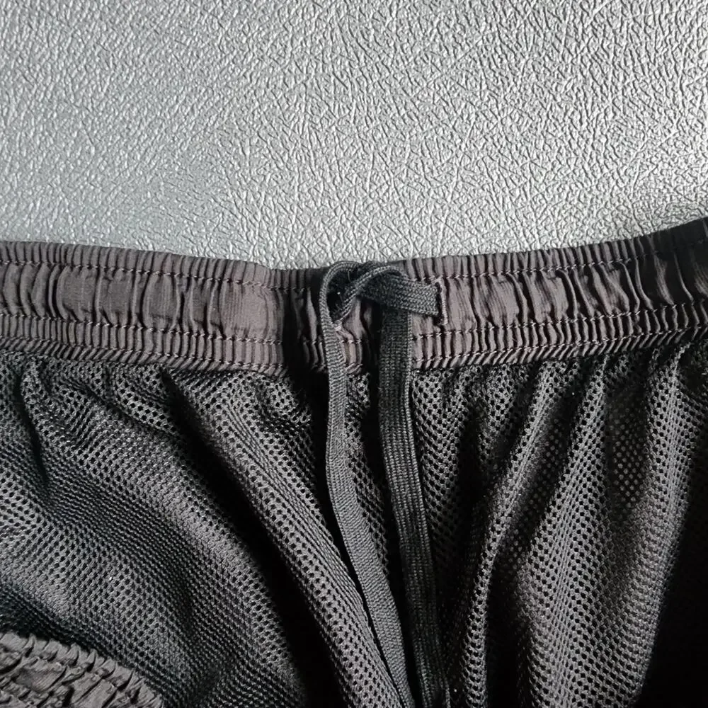 Vintage Y2K Adidas Black Three Striped Essential Nylon Sweatpants XL